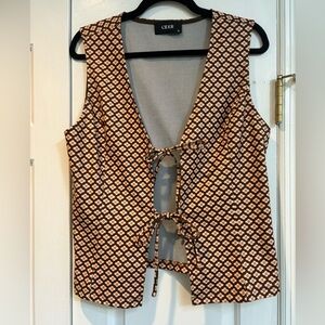 Cider Black and Orange Patterned Blouse